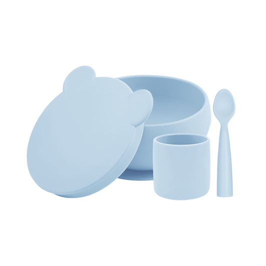 Minikoioi BLW Set I (Baby Led Weaning Set) -100 % Lebensmittelqualität Silikon - Geschirr Sets für Babys und Kleinkinder - WikoBaby